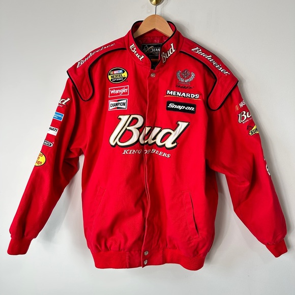 Vintage Budweiser Racing Nascar Jacket Chase Authentics Dale Earnhardt Size XL - Picture 3 of 15
